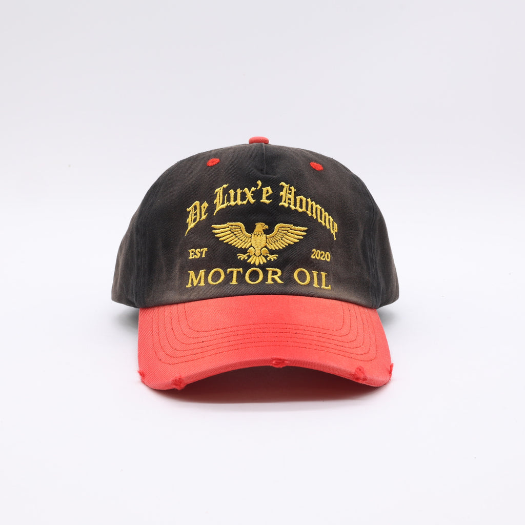 Motor Oil Dad Cap – Black/Red